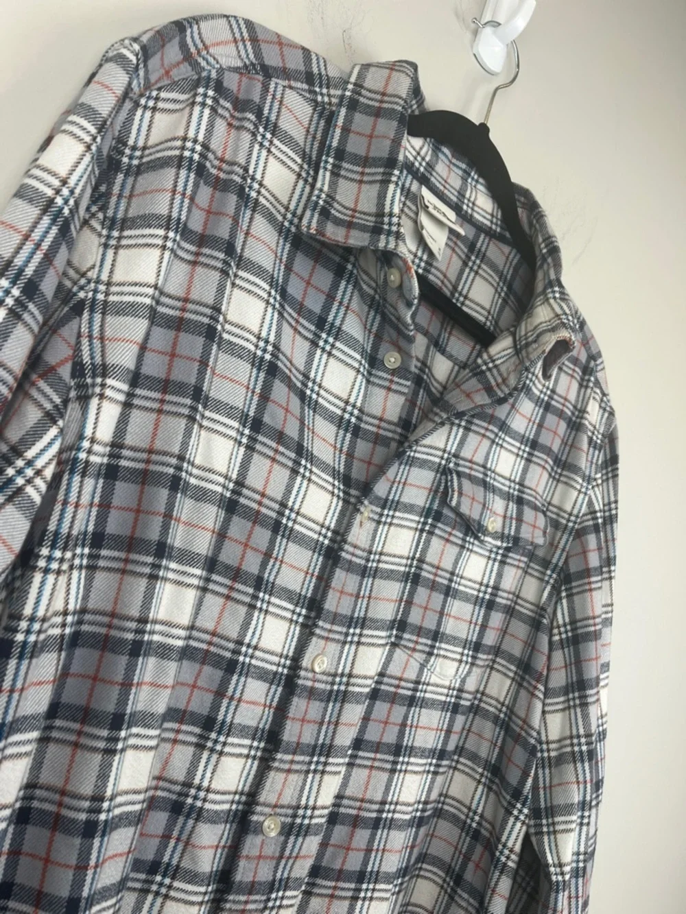 The North Face Arroyo Flannel Plaid Button-Down Shirt Blue Gray Men's Size XL